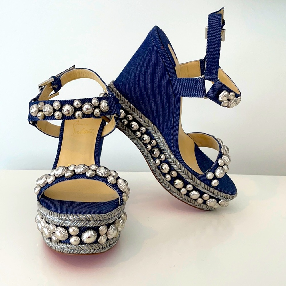 Christian Louboutin Studded Wedges